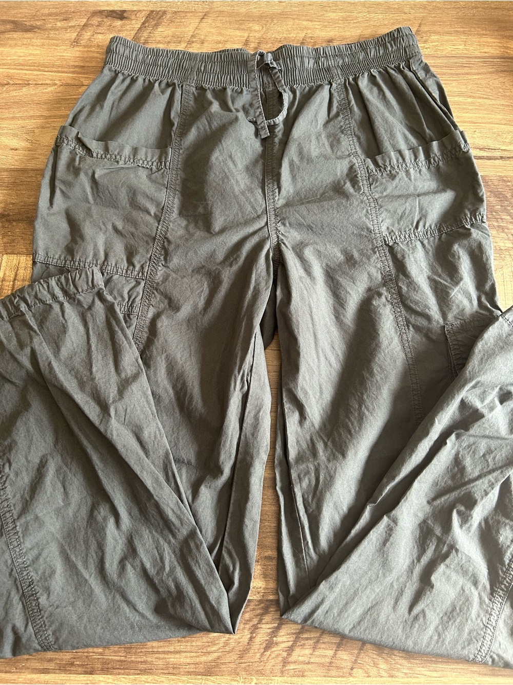 Aerie High Rise Lightweight Utility Cargo Jogger Pants Gray M